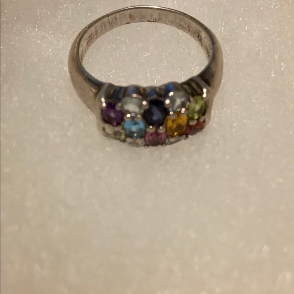 Sterling Multi-Gemstone Party Ring - image 6